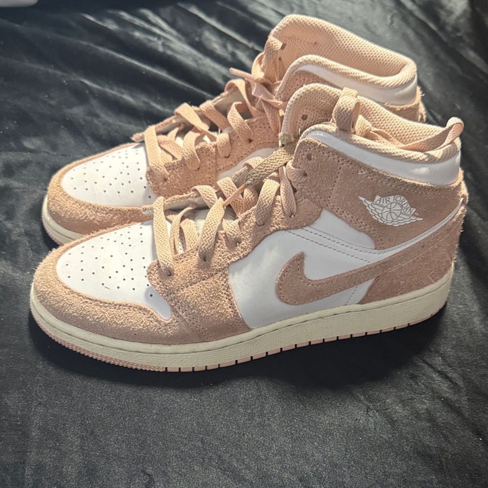 Nike Women’s Pink and White High-Top Sneakers